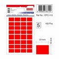 Tanex Ofc-110 Flo Kırmızı Ofis Etiketi 16x22 Mm