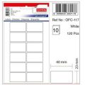 Tanex Ofc-117 Beyaz Ofis Etiketi 23x40 Mm