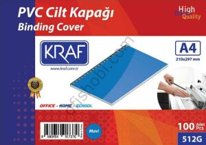 Kraf Cilt Kapağı A4 160 Micron 100 Lü Mavi 512G