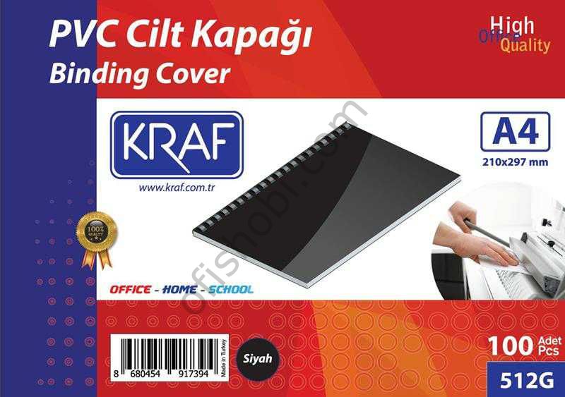 Kraf Cilt Kapağı A4 160 Micron 100 Lü Siyah 512G