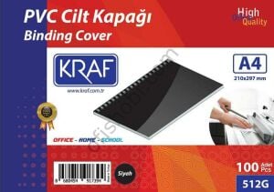 Kraf Cilt Kapağı A4 160 Micron 100 Lü Siyah 512G