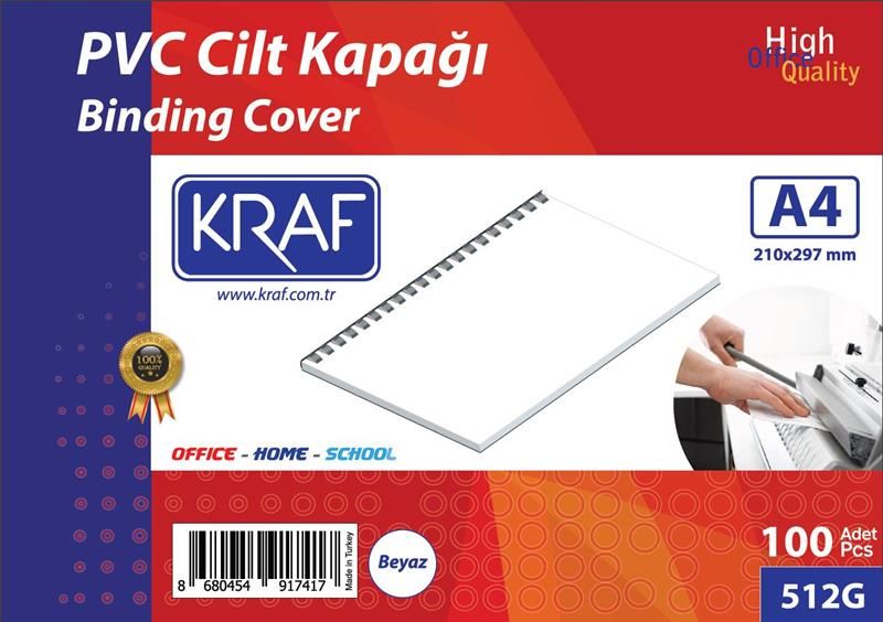 Kraf Cilt Kapağı A4 160 Micron 100 Lü Beyaz 512G