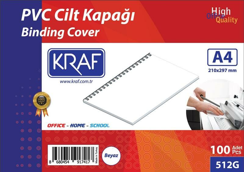 Kraf Cilt Kapağı A4 160 Micron 100 Lü Beyaz 512G