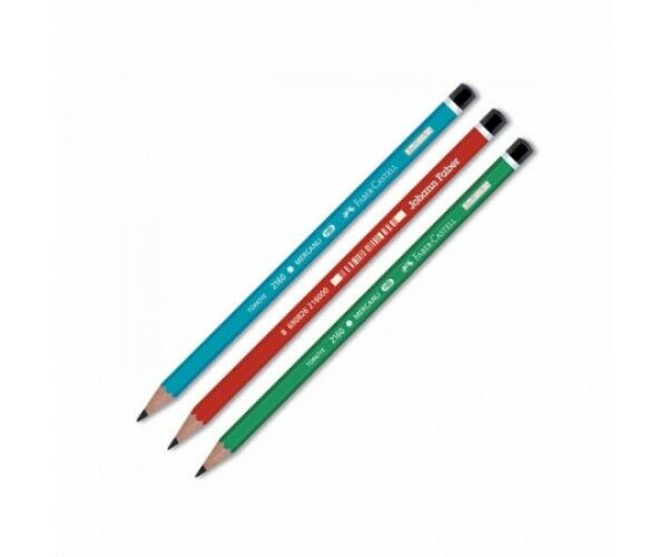 Faber-Castell Köşeli Mercanlı Kurşun Kalem