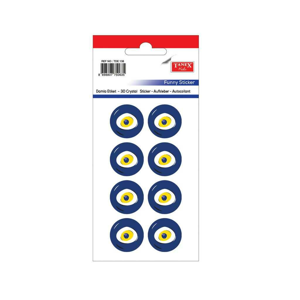 Tanex Tde-138 Nazar Boncuğu 25 Mm Damla Etiket
