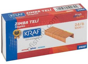 Kraf Zımba Teli 24/6 Sarı 1000 Li 255G