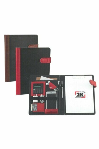 2K Sekreterlik Hesap Makineli A4 7001 Kahverengi 100 Yaprak 24,5x32 Cm