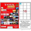 Tanex Tw-2018 63,5x46,6 Mm Laser Etiket 100 Adet