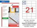 Tanex Tw-2124 70x42,43 Mm Laser Etiket 100 Adet