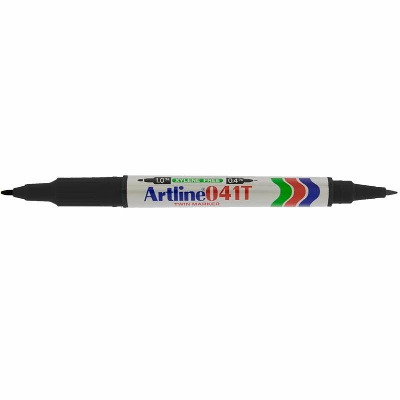 Artline 041T Twin Marker İki Uçlu Permanent Markör Uçlar:0,4-1,0 Mm Siyah
