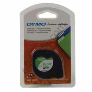 Dymo Letra Tag Kağıt Şerit 12 Mm x 4 Mt Beyaz