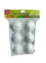Bu-Bu Strafor Köpük Top 8 Cm 6 Lı 