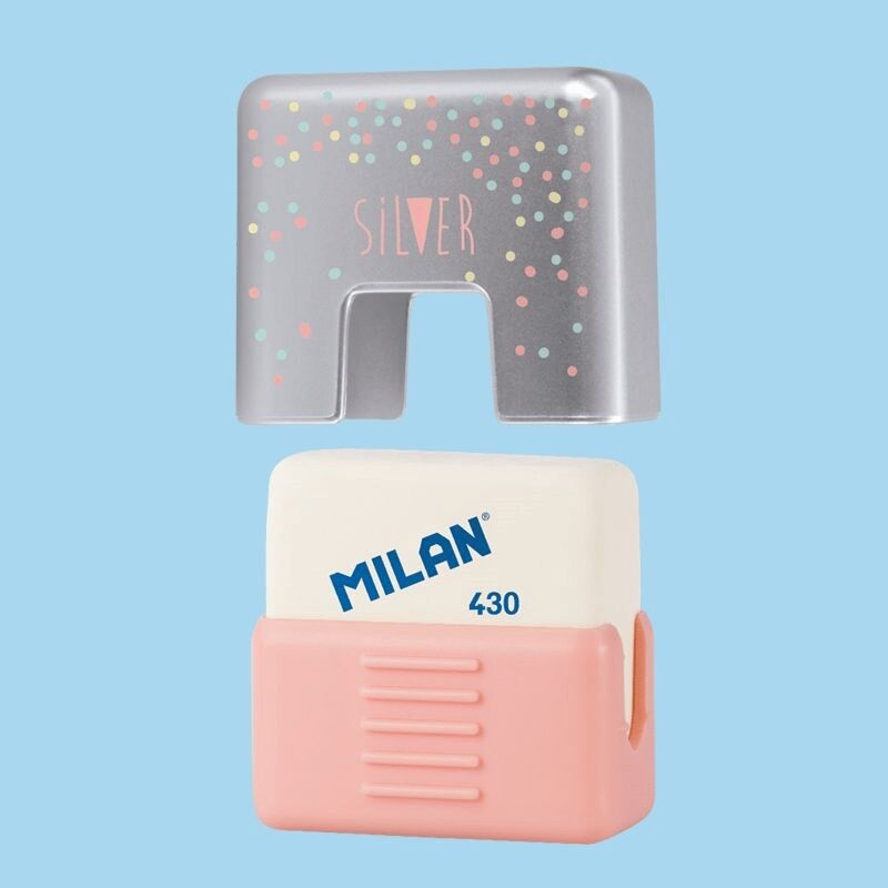 Milan Silver Kapaklı Kare Silgi