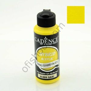 Cadence Hybrid Akrilik Multisurfaces H-009 Sarı 120 Ml