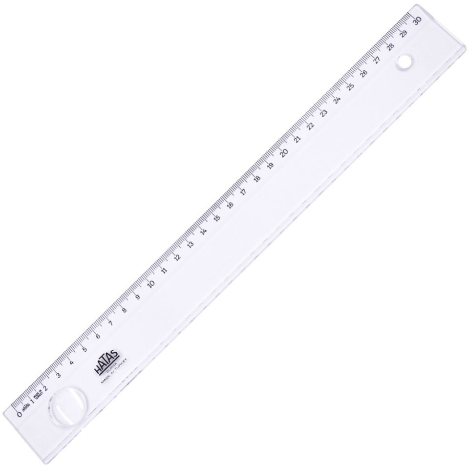 Hatas Mercekli Geniş Büro Cetveli 30 Cm