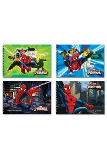 Keskin Spider Man 17x25 15 Yaprak Spiralli Resim Defteri