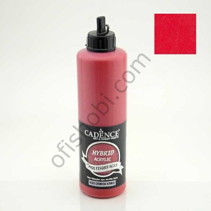 Cadence Hybrid Akrilik Multisurfaces H-053 Crımson Kırmızı 500 Ml