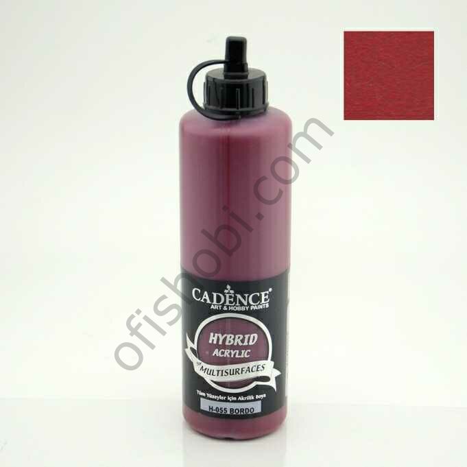Cadence Hybrid Akrilik Multisurfaces H-055 Bordo 500 Ml