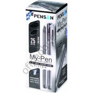 Pensan My-Pen Tükenmez Kalem Siyah 25 Li 1 Mm
