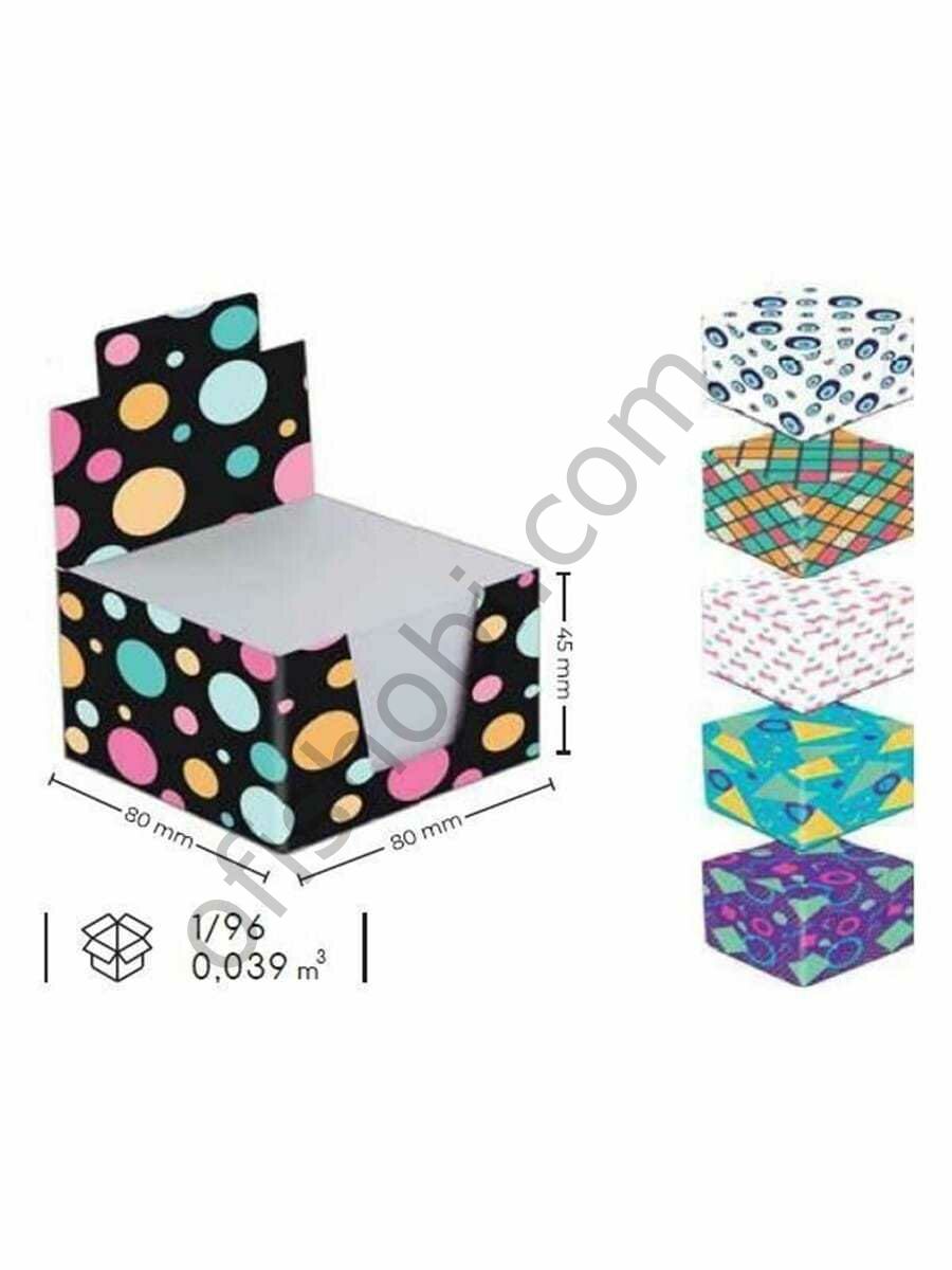3A Karton Kutu Küp Notluk 8x8 Cm