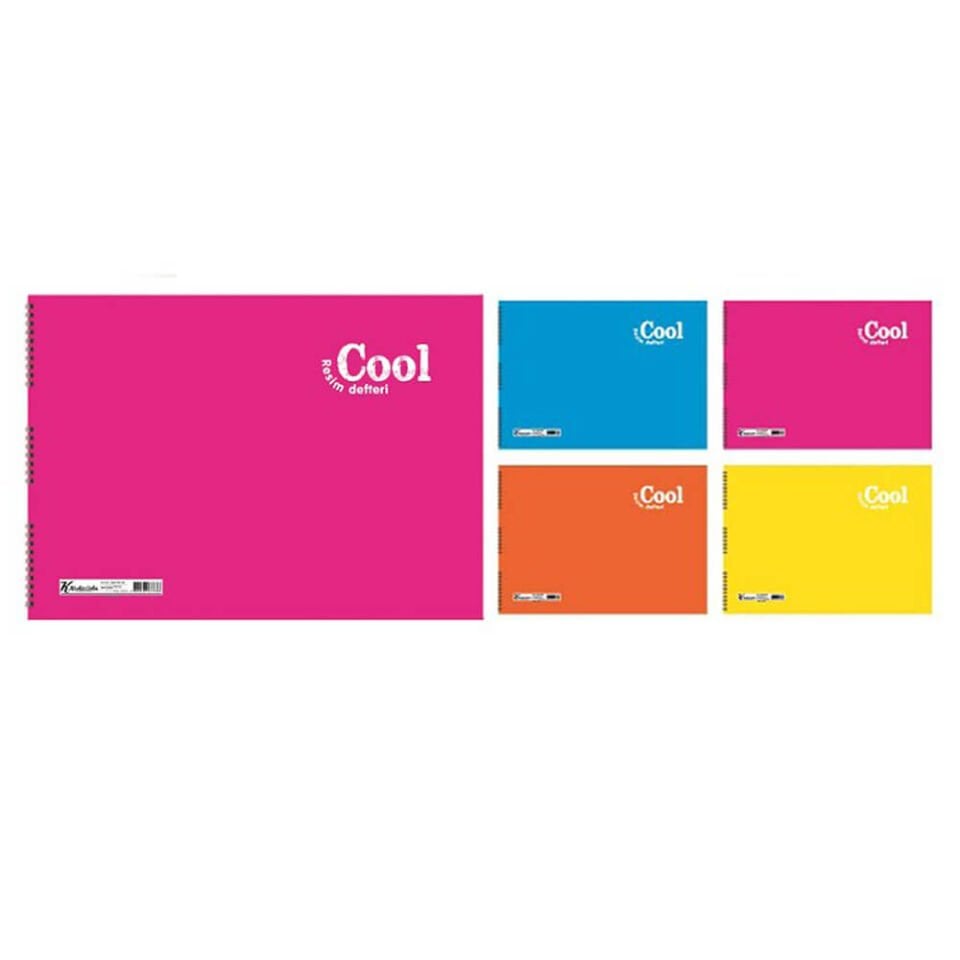 Keskin 35x50 20 Yaprak Spralli PP Kapaklı Cool Resim Defteri