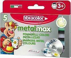 Fibracolor Metal Max Metalik Keçeli Kalem 5 Renk
