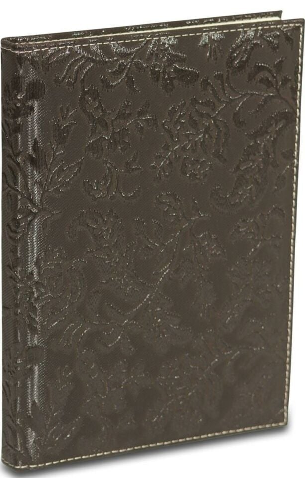 2K Deri Kapak Defter Ajanda Tarihsiz Kareli 4823 Kahverengi 14x20 Cm