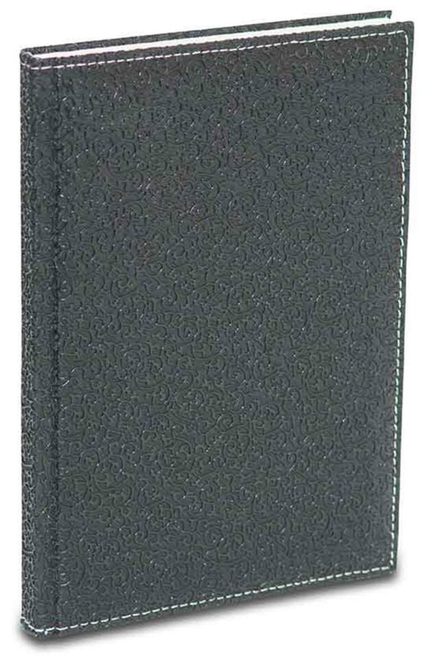 2K Deri Kapak Defter Ajanda Tarihsiz Kareli 4912 Siyah 17x24 Cm