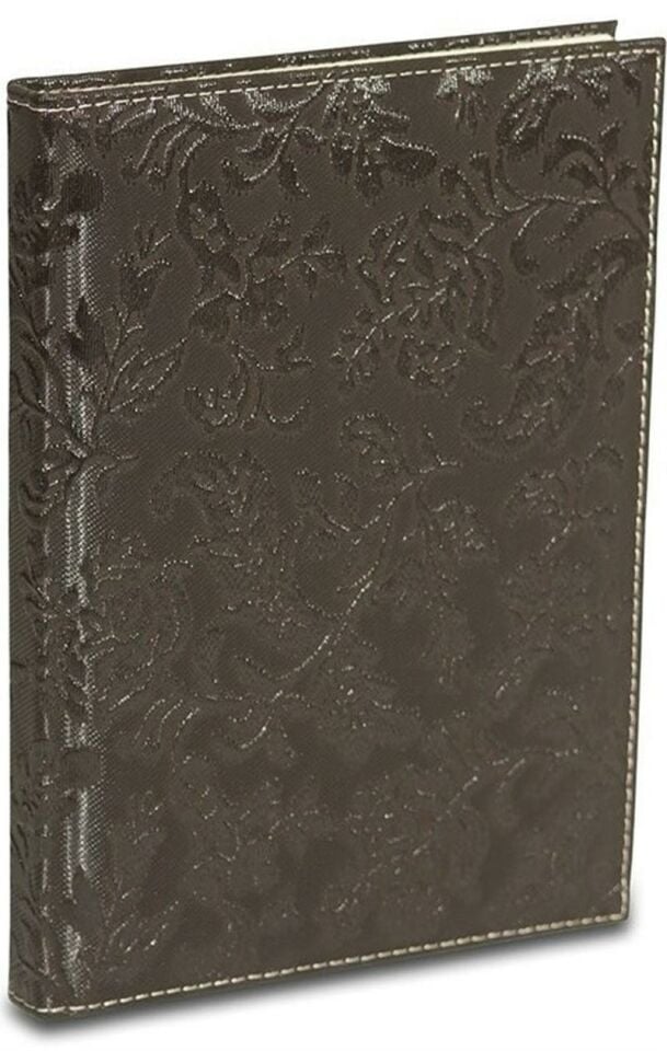 2K Deri Kapak Defter Ajanda Tarihsiz Kareli 5012 Kahverengi 20x28 Cm