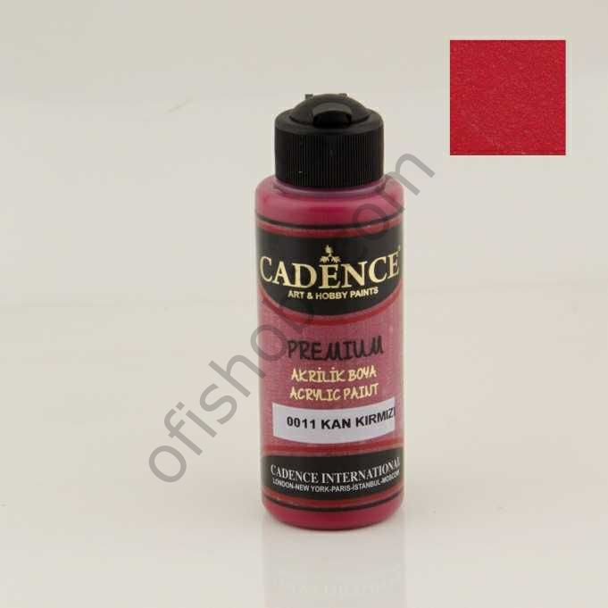 Cadence Premium Akrilik Boya 0011 Kan Kırmızı 120 Ml