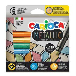 Carioca Metalik Jumbo Keçeli Kalem 6 Lı