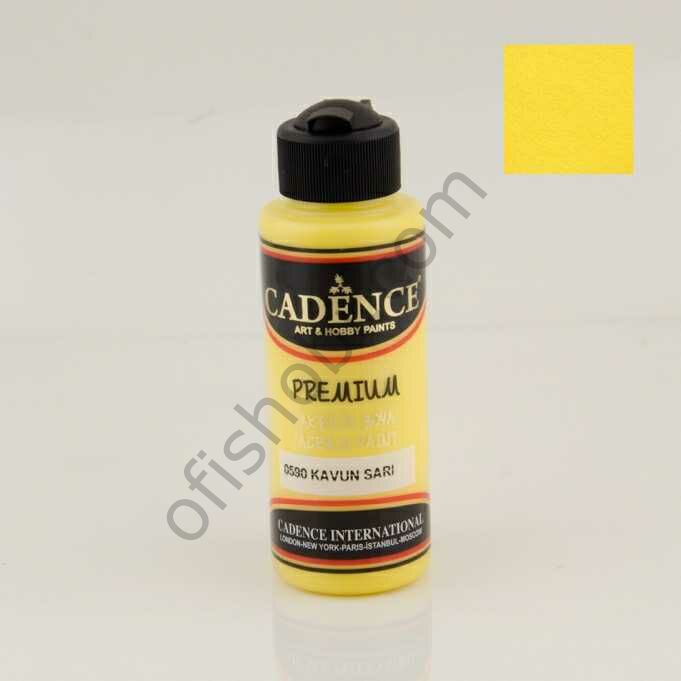 Cadence Premium Akrilik Boya 0590 Kavun Sarı 120 Ml