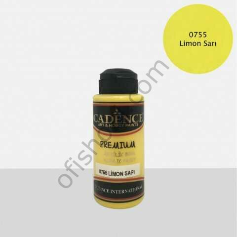 Cadence Premium Akrilik Boya 0755 Limon Sarı 120 Ml