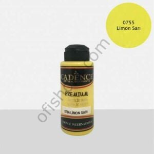 Cadence Premium Akrilik Boya 0755 Limon Sarı 120 Ml