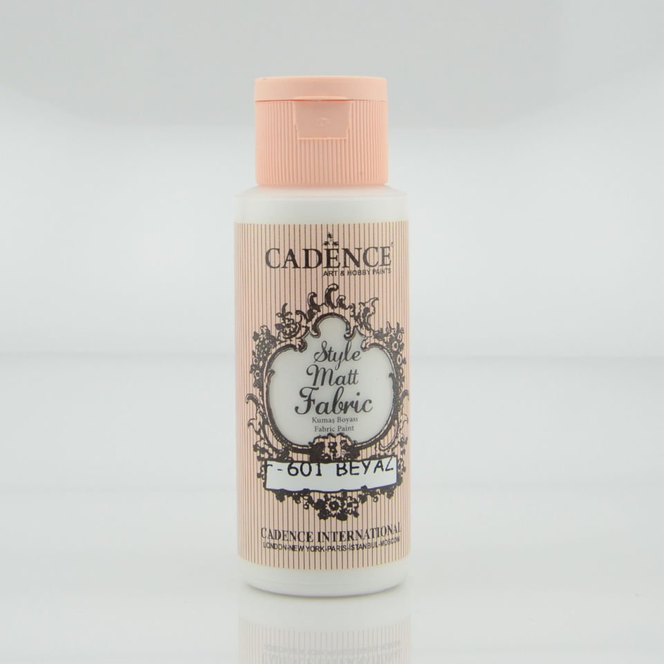 Cadence Style Matt Kumaş Boya F-601 Beyaz 59 Ml