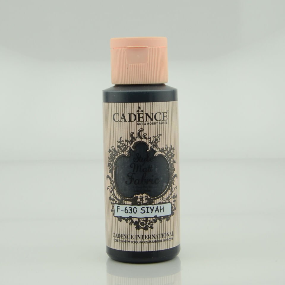 Cadence Style Matt Kumaş Boya F-630 Siyah 59 Ml
