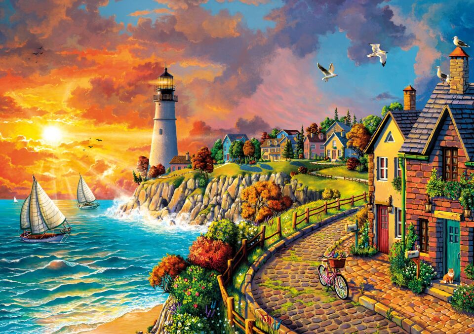  Ks Games Puzzle 1000 Lighthouse By The Sea