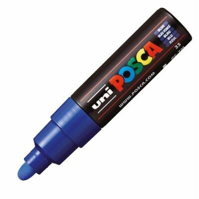 Uni Posca 4.5-5.5 Su Bazlı Poster Markörü Mavi
