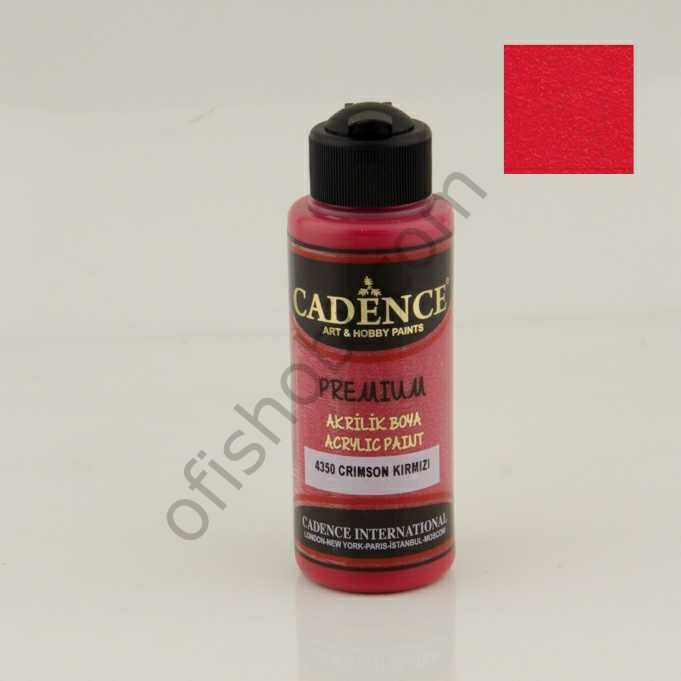 Cadence Premium Akrilik Boya 4350 Crımson Kırmızı 120 Ml