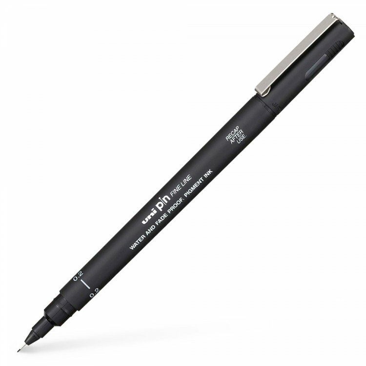 Uni Pin 0.2 Fine Line Akrilik Uçlu Kalem Siyah