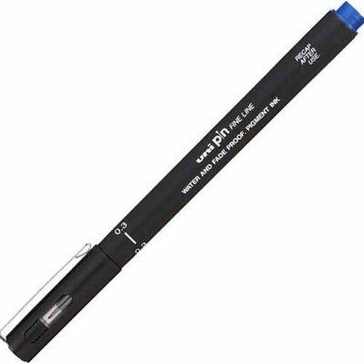 Uni Pin 0.3 Fine Line Akrilik Uçlu Kalem Mavi