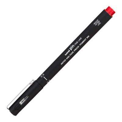 Uni Pin 0.5 Fine Line Akrilik Uçlu Kalem Kırmızı
