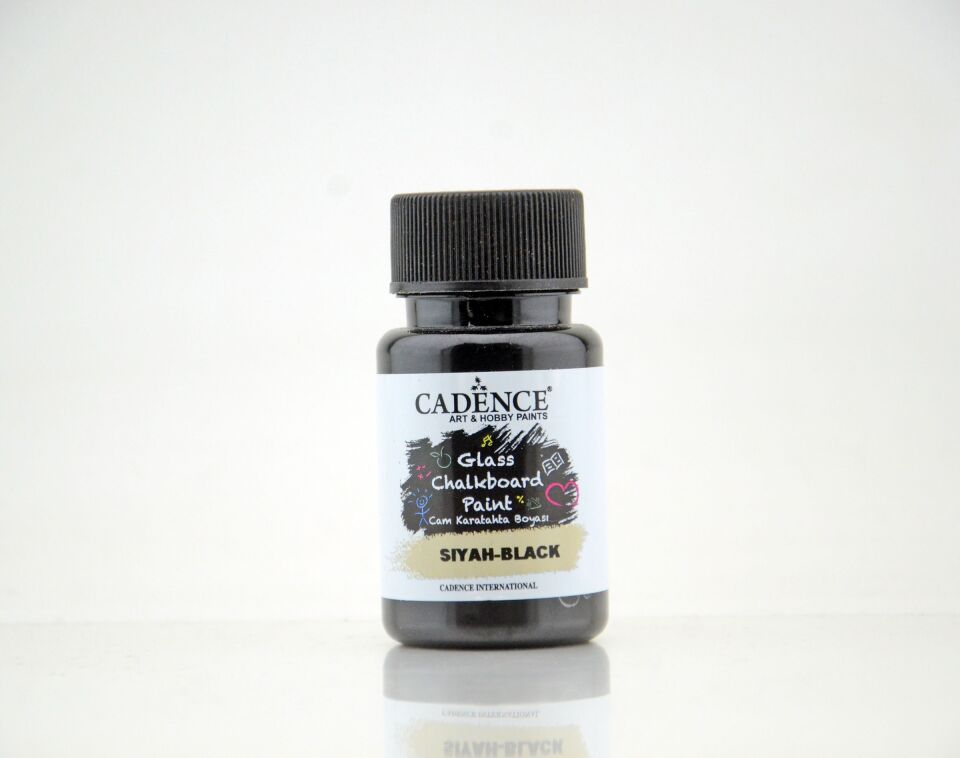 Cadence Kara Tahta Cam  Boyası Siyah 50 Ml