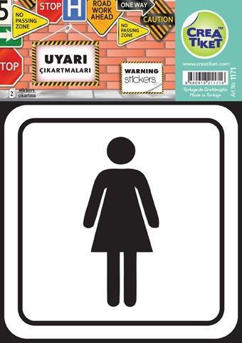Crea Etiket Uyarı - Bayan Wc Figürü