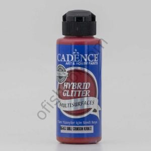 Cadence Hybrid Akrilik Multisurfaces Simli Gümüş Hsg-053 Crimson Kırmızı 120 Ml