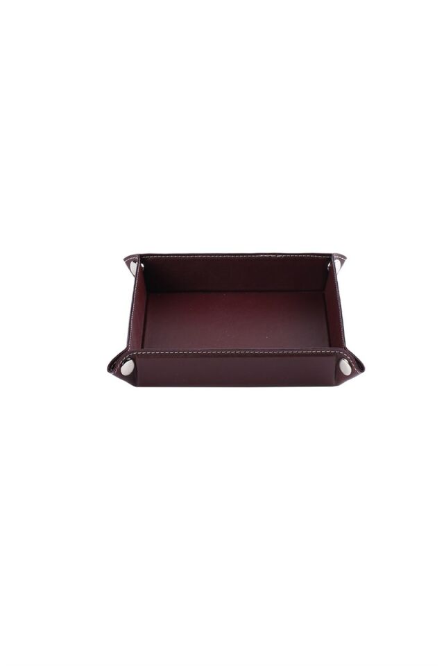 2K Sepet Masa Üstü Kare 150-4 Bordo 16,5x16,5 Cm