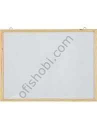 İnter 30x45 Ahşap Çerçeveli Laminant Yüzey Duvara Monte Beyaz Yazı Tahtası
