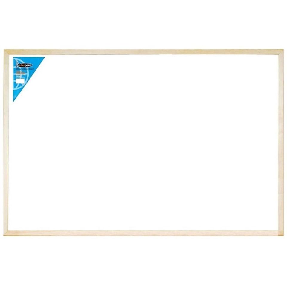 İnter 60x90 Ahşap Çerçeveli Laminant Yüzey Duvara Monte Beyaz Yazı Tahtası