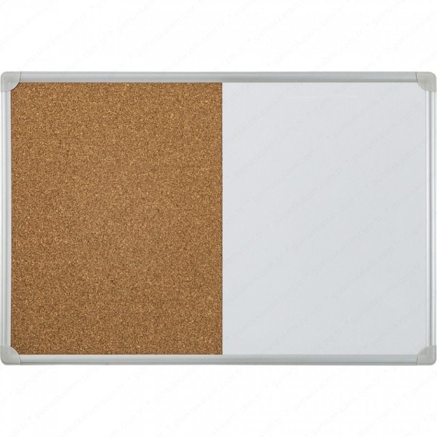 İnter 30x45 Elegant Çerçeve Duvara Monte Çift Fonksiyon Mantar Pano Yazı Tahtası