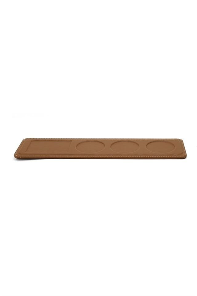 2K Bardaklık Şişelik Ve Çerezlik Masa Üstü 160-2 Kahverengi 9,5x42 Cm